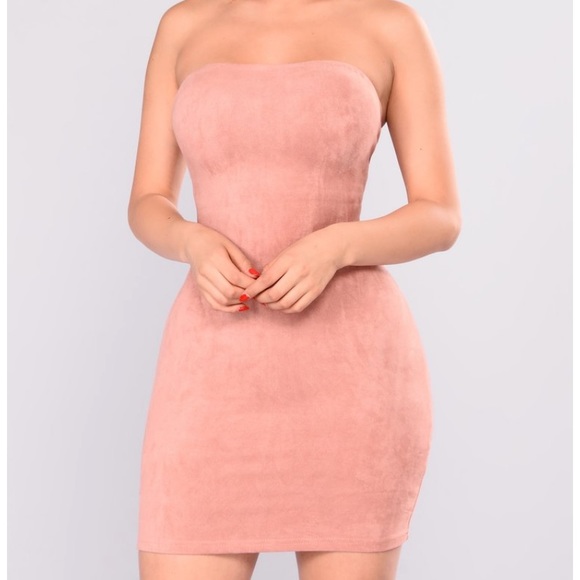 Down The Tube Suede Dress - Picture 2 of 5